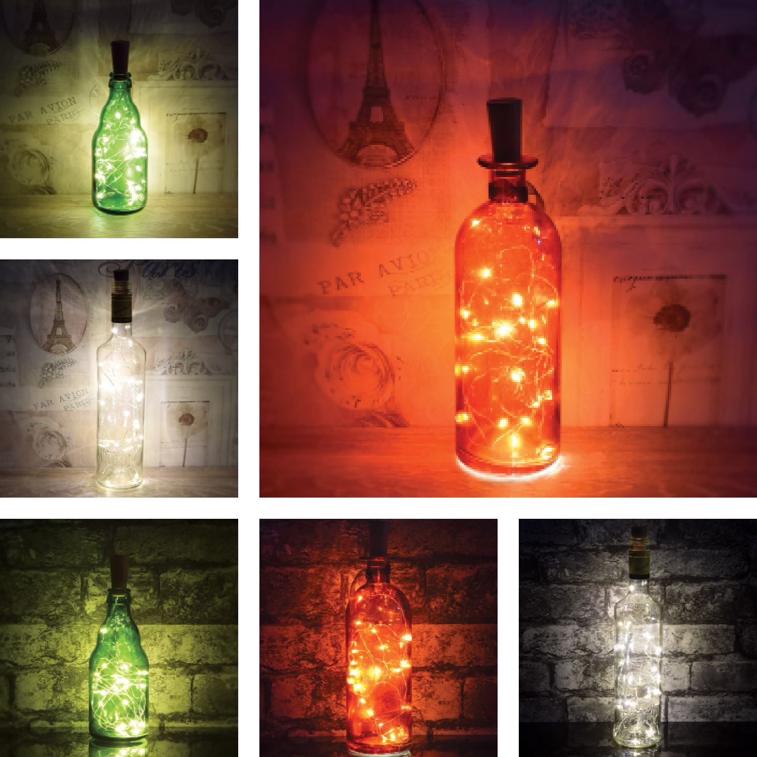 Battery Powered Bottle Wine Cork Stopper String Fairy Light Decor Accessories for Bedroom, Events, Weddings, Parties, 1....