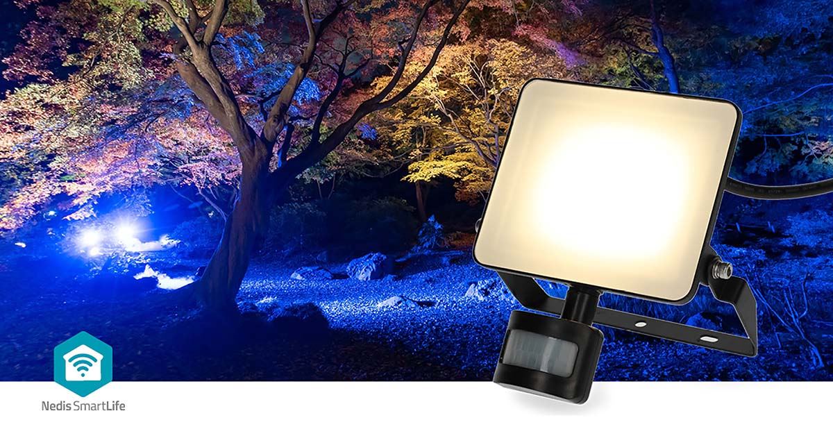 Nedis Smartlife Outdoor Light | Motion Sensor | 1620 lm | Wi-Fi | 20 W | Warm to Cool White | 3000 - 6500 K | Aluminium | Android™ / IOS