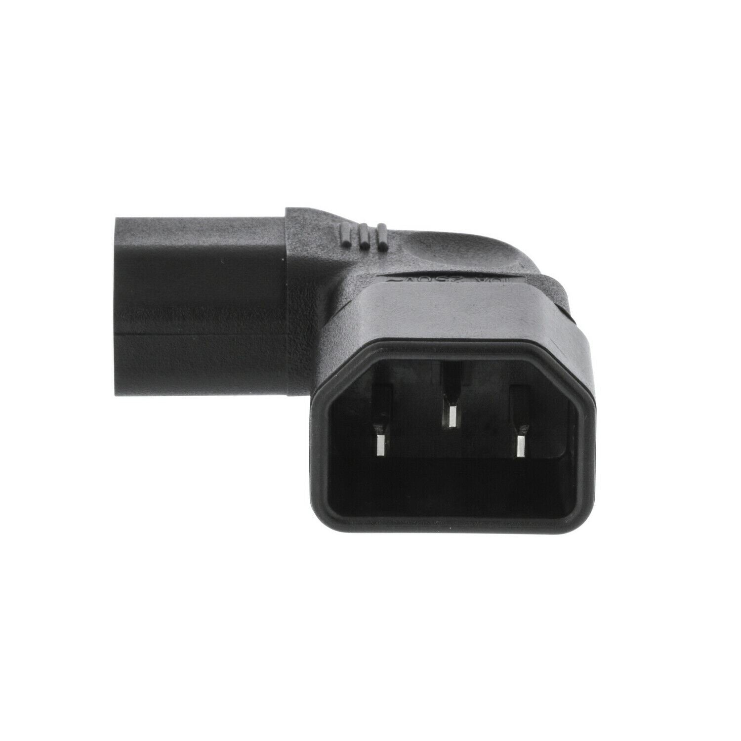Nedis Extension Plug | IEC-320-C13 | IEC-320-C14 | Angled Left | Nickel Plated | PVC | Black | Box | 1 pcs