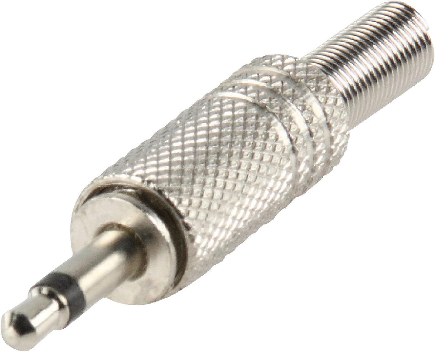 3.5mm Male Mono Connector Plug, Nickel