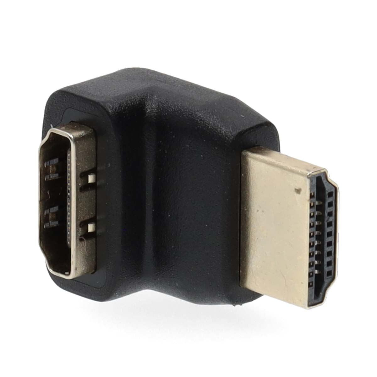 Nedis HDMI™ Adapter | HDMI™ Connector | HDMI™ Output | Gold Plated | Angled 270° | ABS | Black | 1 pcs | Box