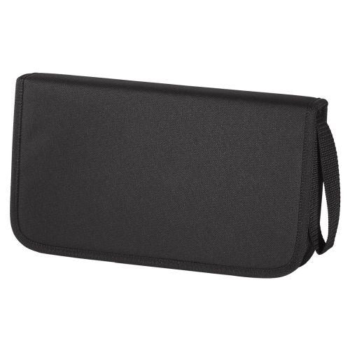 Hama 64 CD DVD Blu-ray Wallet Carry Case Disc Storage Protection Bag Nylon Holder - Black