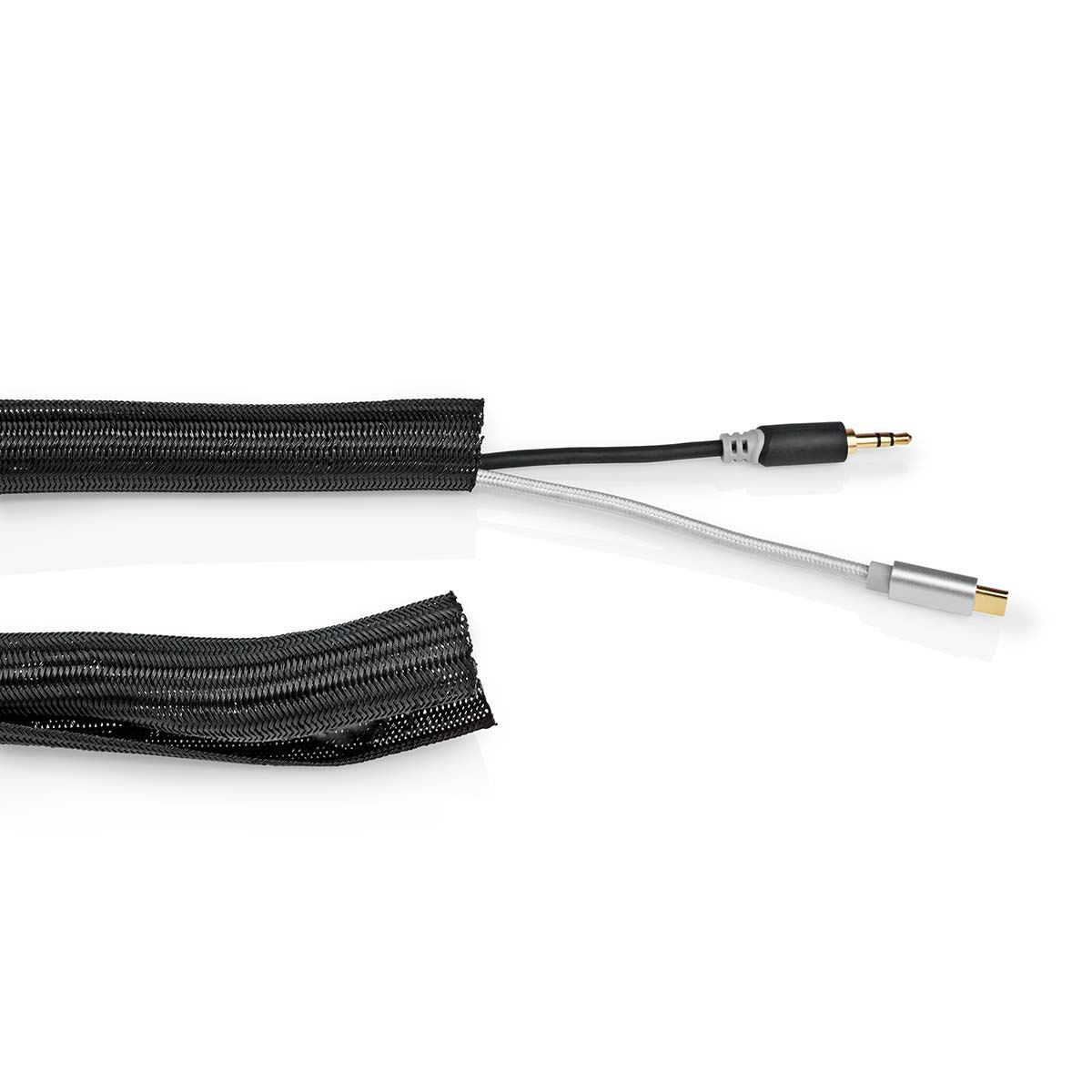 Nedis Cable Management | Sleeve | 1 pcs | Maximum cable thickness: 15 mm | Nylon | Black