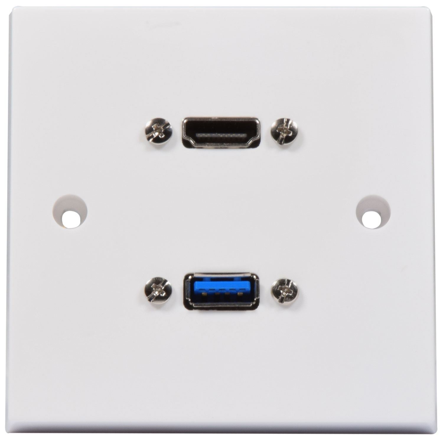 Av:link Face Plate Wallplate HDMI v2.1 & USB 3.0