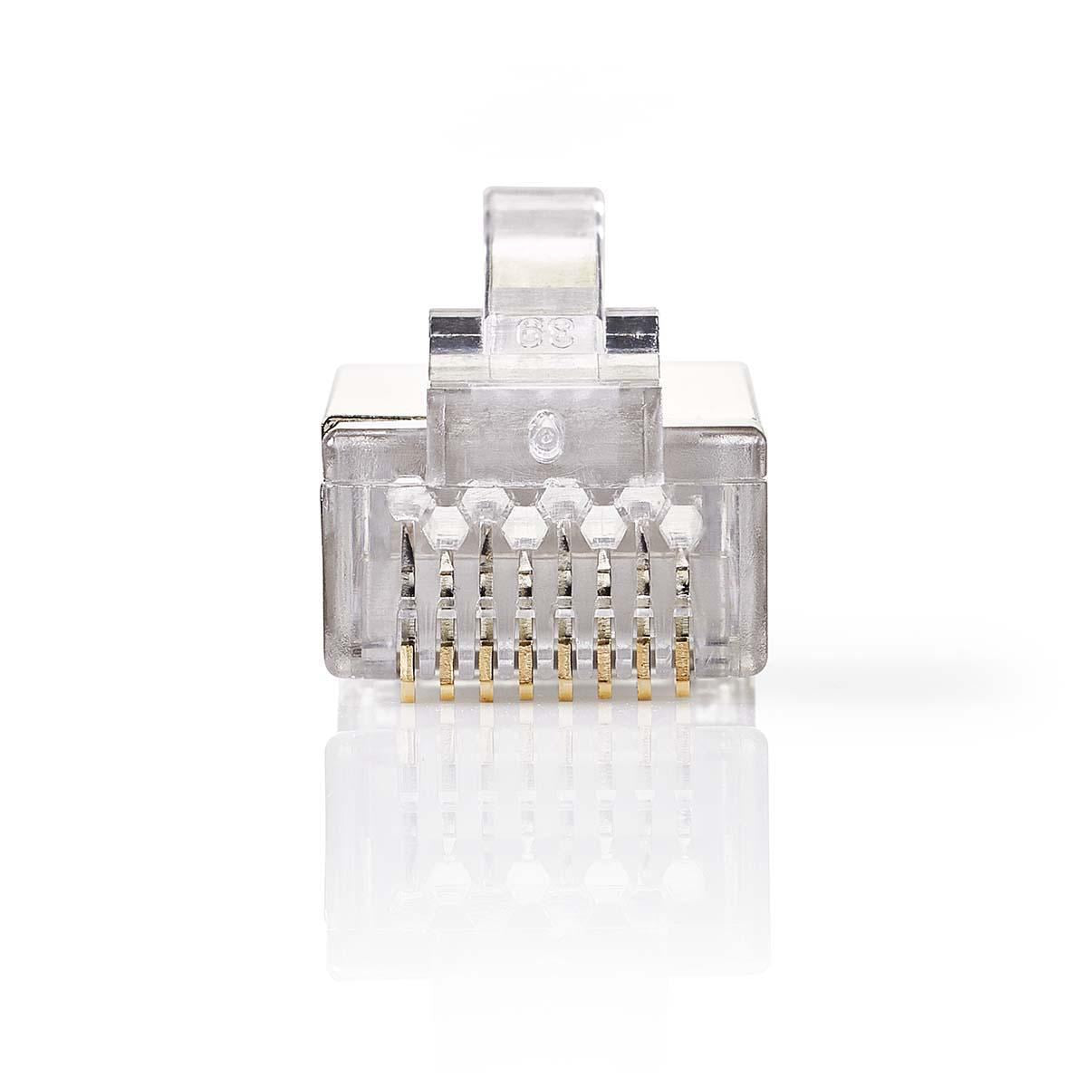 Nedis RJ45 Connector | Male | Stranded STP CAT6 | Straight | Gold Plated | 10 pcs | PVC | Transparent