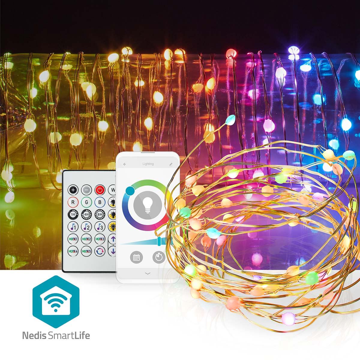 Nedis SmartLife LED Strip | Wi-Fi | Multi Colour | SMD | 5.00 m | IP20 | 2700 - 6500 K | 400 lm | Android™ / IOS