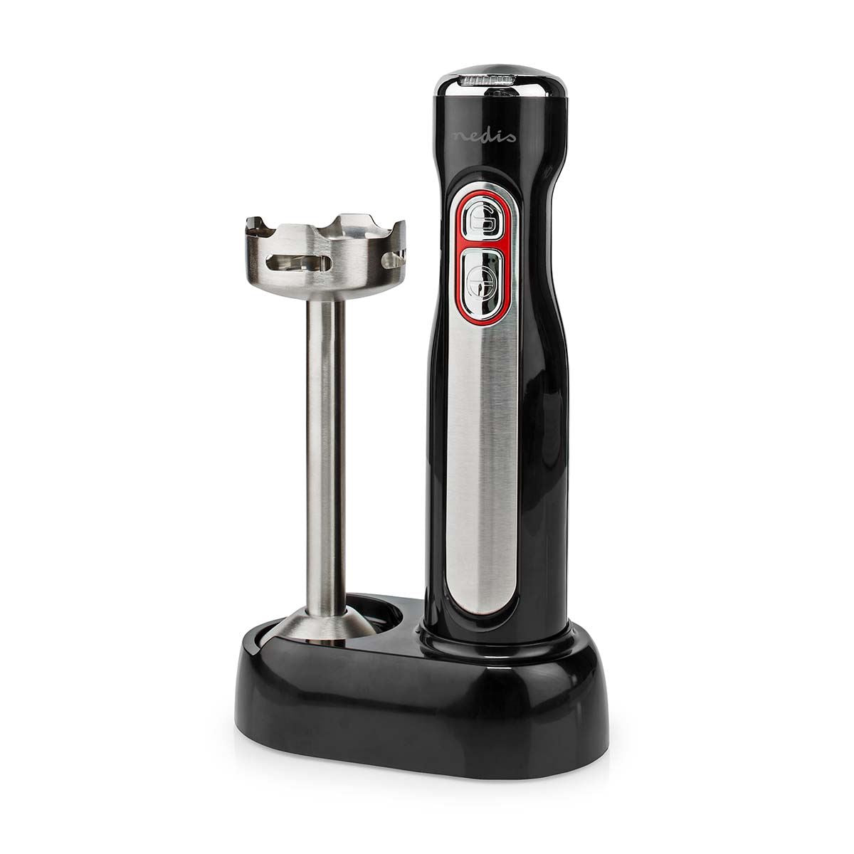 Nedis Hand Blender, 100W Cordless Handheld Stick Immersion Mixer with Stainless Steel Blades