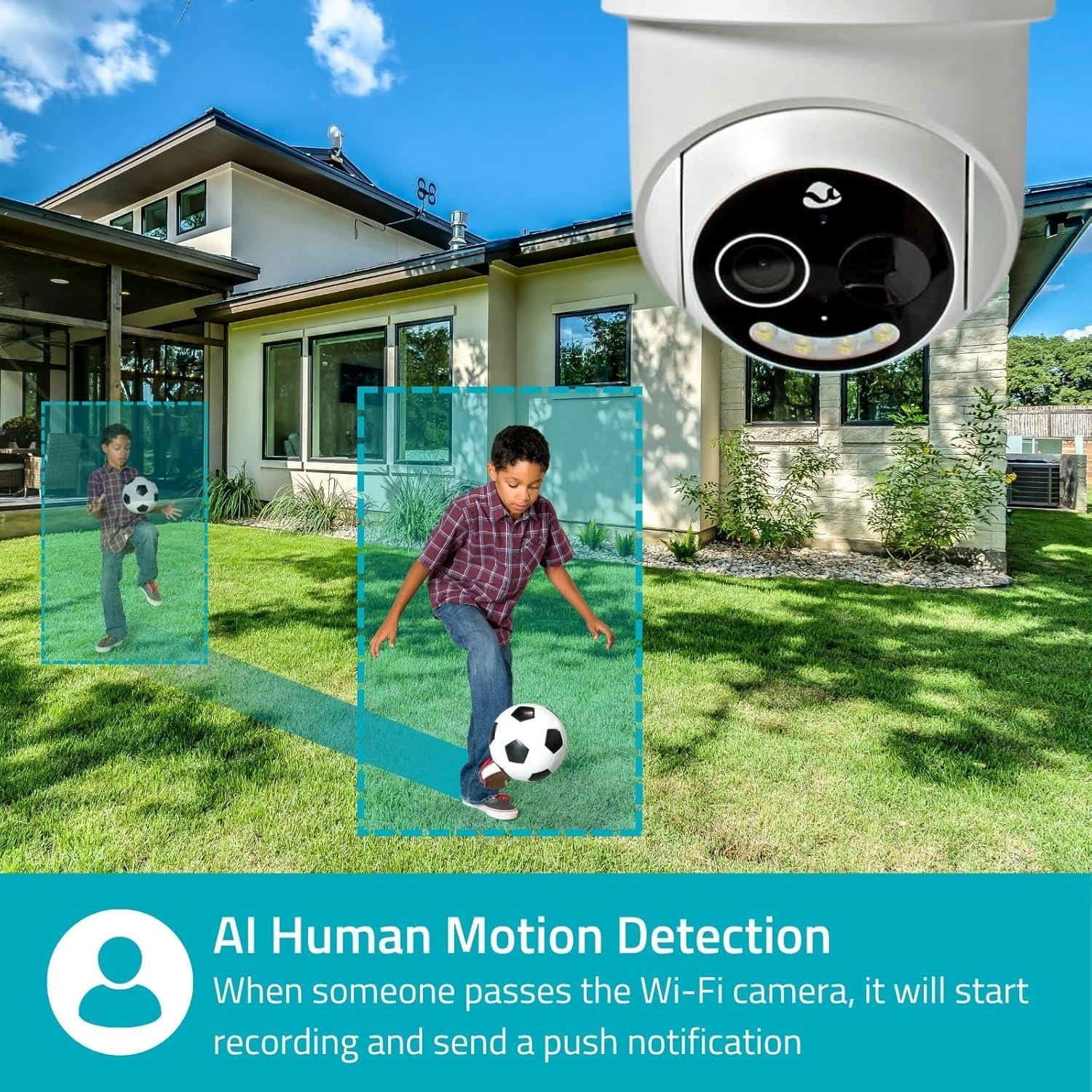 Nedis SmartLife Outdoor Camera Wi-Fi  4G HD 1080p Pan tilt P65 Solar Operation