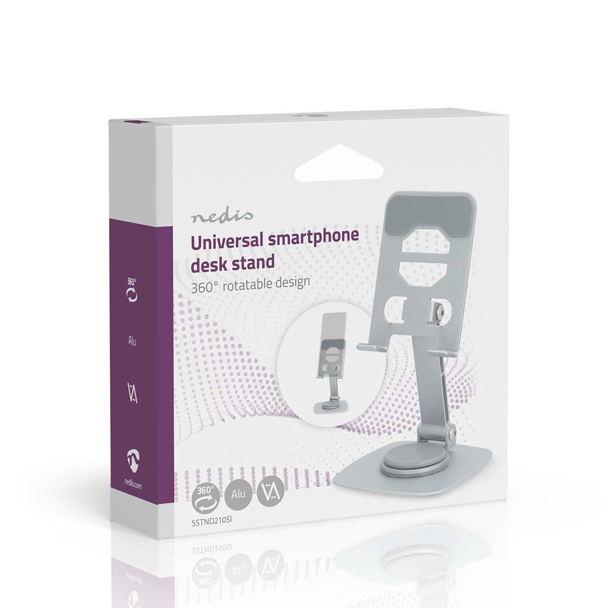 Nedis Smartphone Stand | Universal | Full Motion | Silver