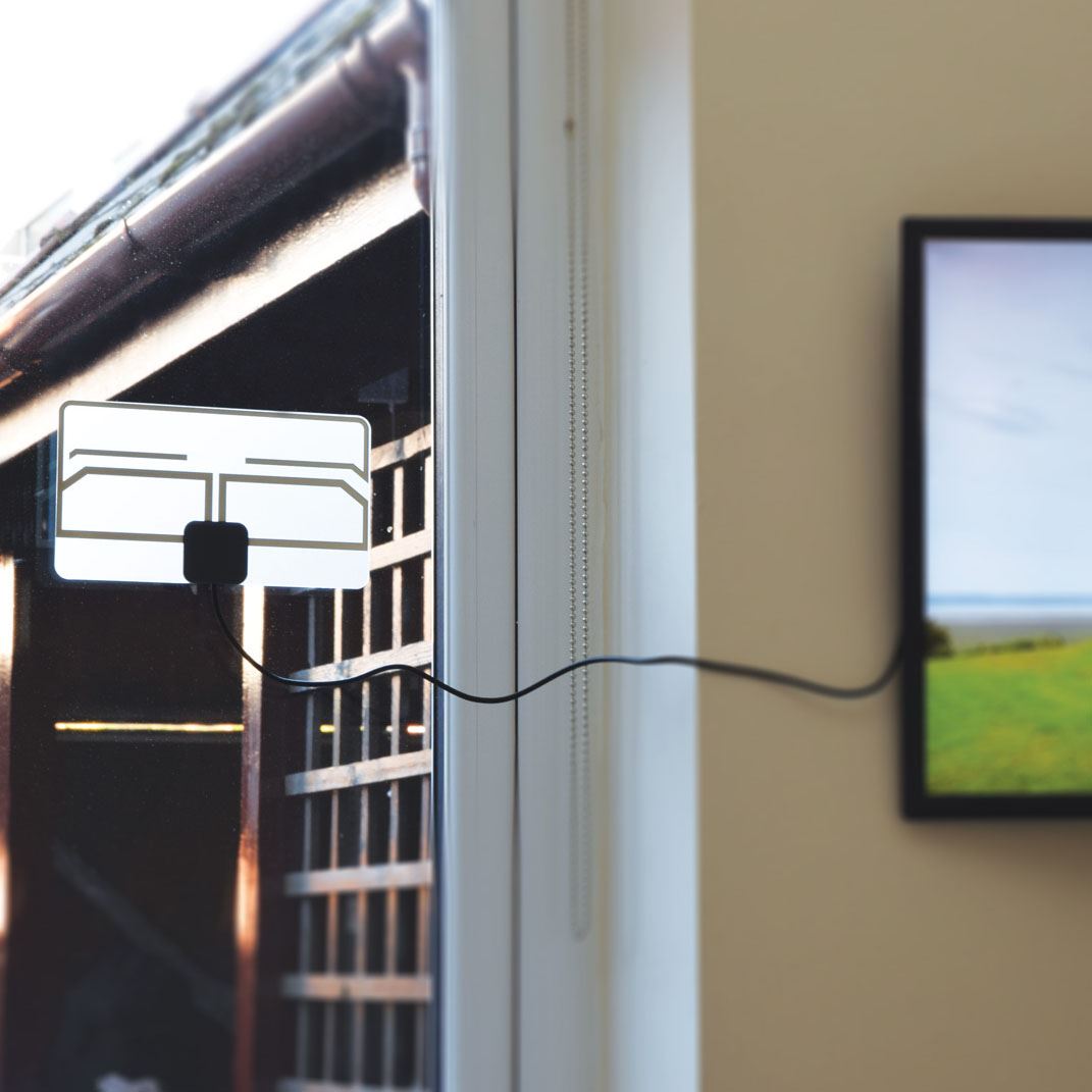 Mercury Lightweight Indoor Aerial for Freeview HDTV Paper-Thin with 3m RF Cable