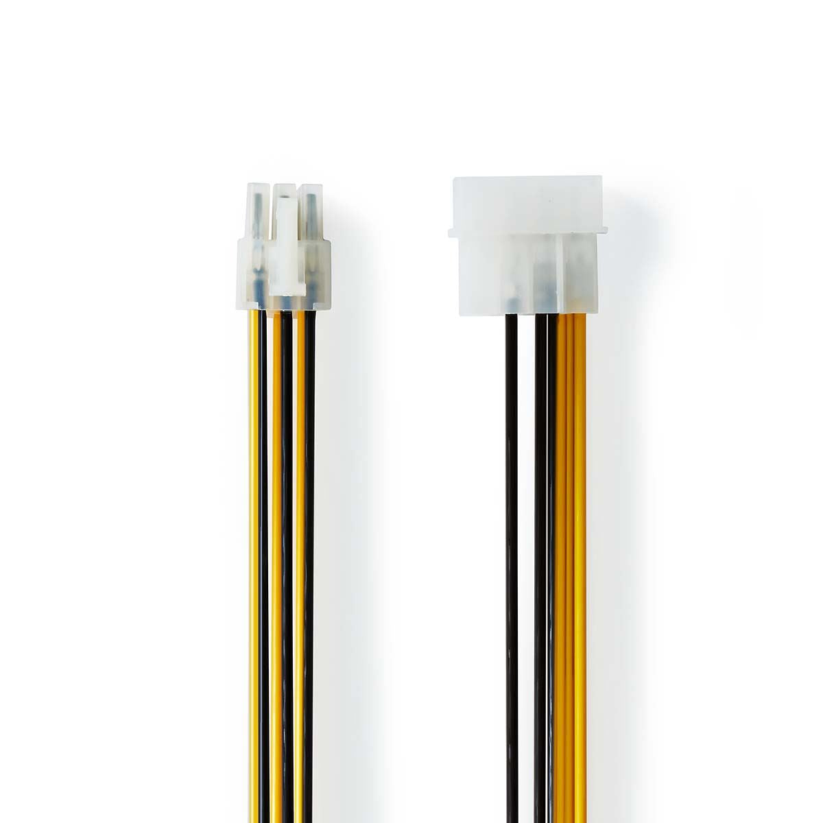 Nedis Internal Power cable | Molex Male | PCI Express Male | Gold Plated | 0.20 m | Round | PVC | Black / Yellow | Envelope
