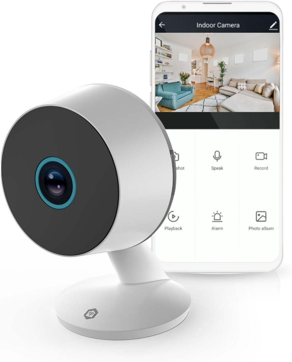 Nedis SmartLife Indoor Camera | 3MP Full HD 1296p | Cloud Storage (optional) / microSD (not included) / Onvif | With motion sensor | Night vision | White