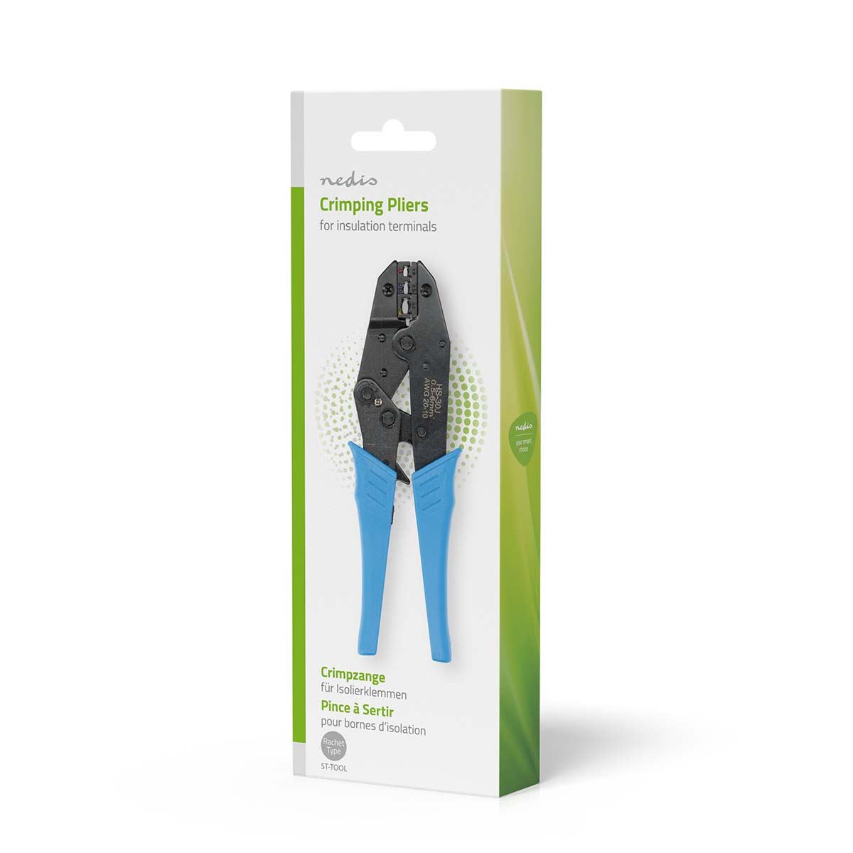 Nedis Crimp pliers | Insulation Terminal | Plier | Metal / PVC | Black / Blue
