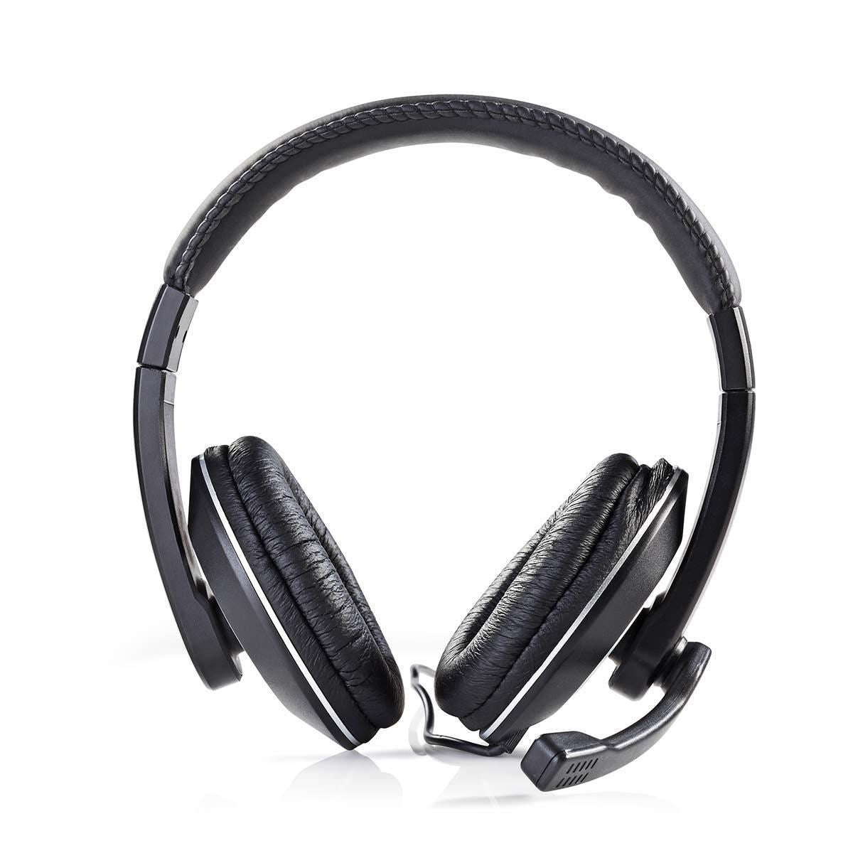 Nedis PC Headset | Over-Ear | Stereo | 2x 3.5 mm | Fold-Away Microphone | Black