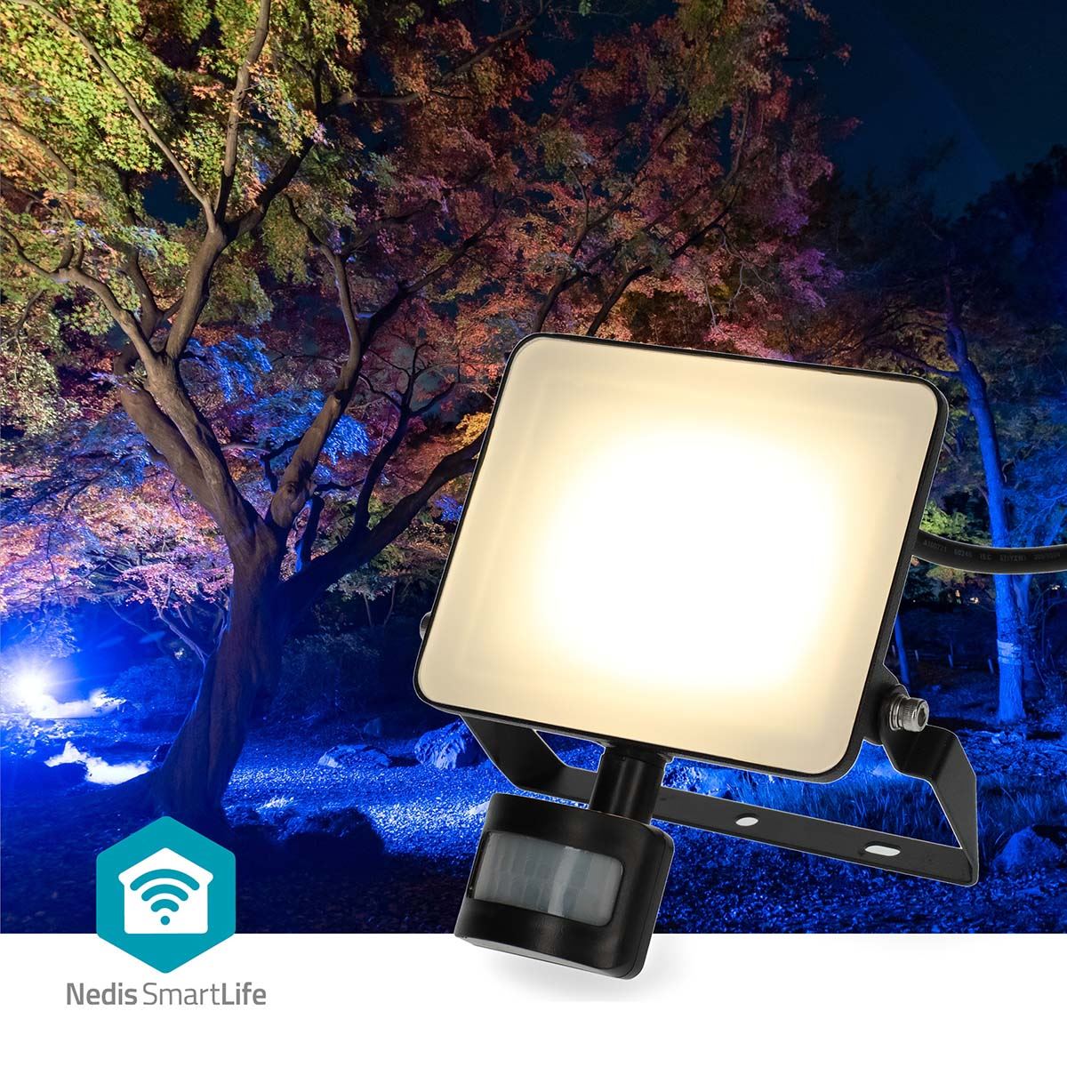 Nedis Smartlife Outdoor Light | Motion Sensor | 1620 lm | Wi-Fi | 20 W | Warm to Cool White | 3000 - 6500 K | Aluminium | Android™ / IOS