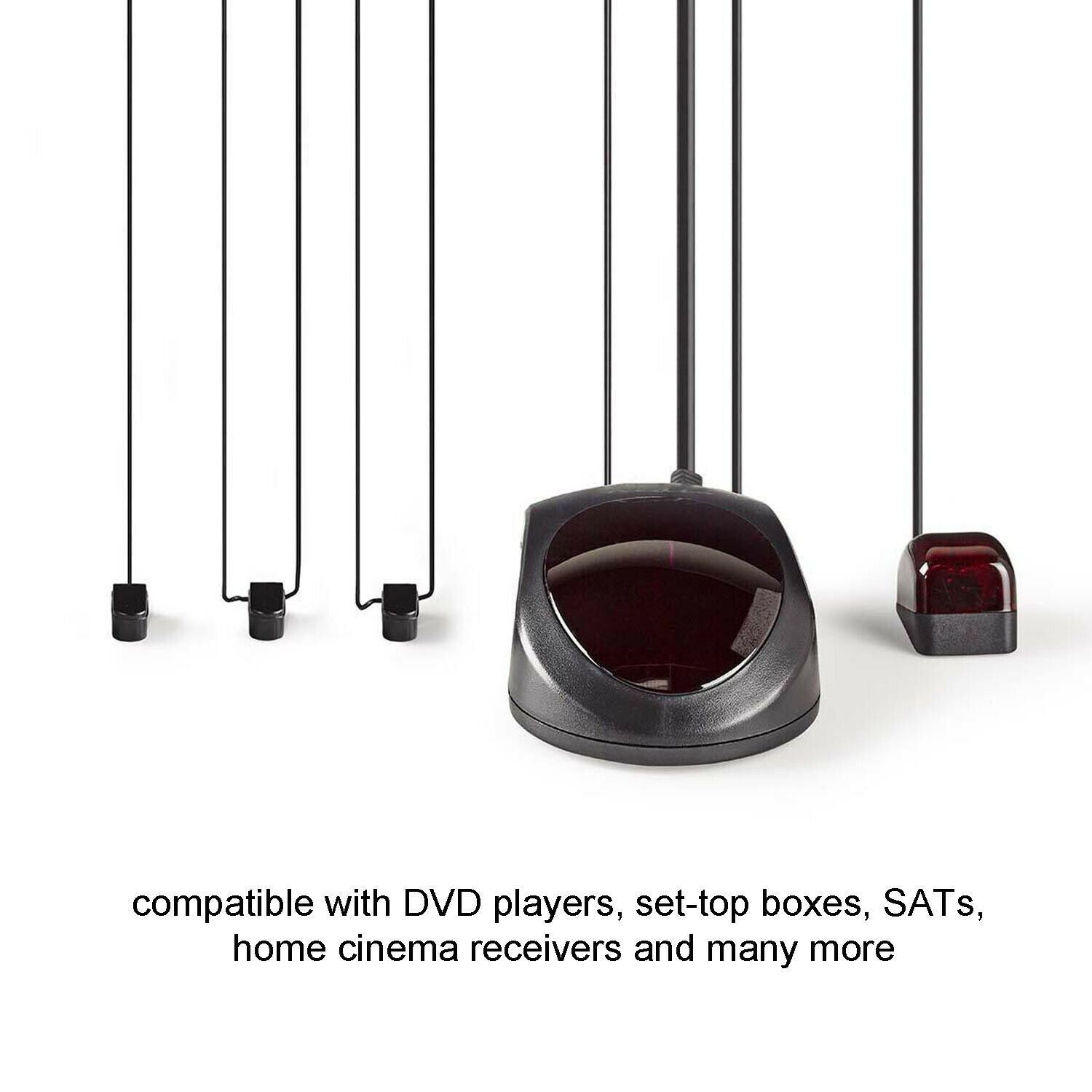 Nedis IR Remote Control Extender | 433.92 MHz | Control 3 Devices in a cupboard | 6m Range | Black