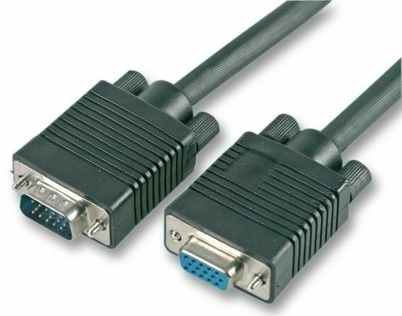 SVGA Cable | SVGA Male | SVGA Female | Nickel Plated | 3.00 m | Round | ABS | Black
