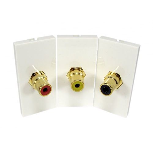 Ex-Pro 1x RCA (Yellow) Keystone Euromod Face Plate Keystone - Coupler Type