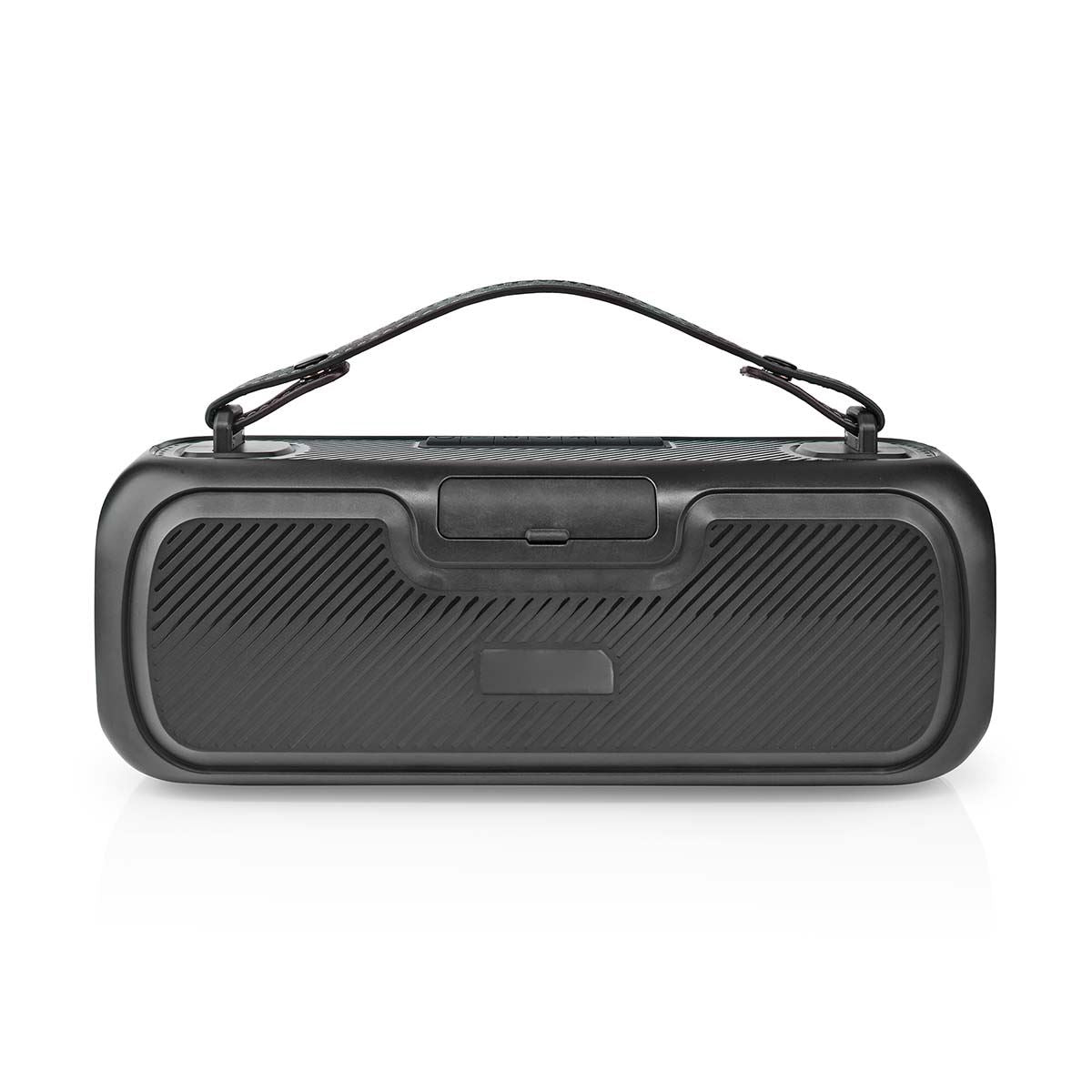 Nedis Bluetooth Party Base Portable Boombox, 45W, Rechargable 4.5hr Playback, USB AUX, IPX5 Water-Resistant, Party RGB Lights, Black