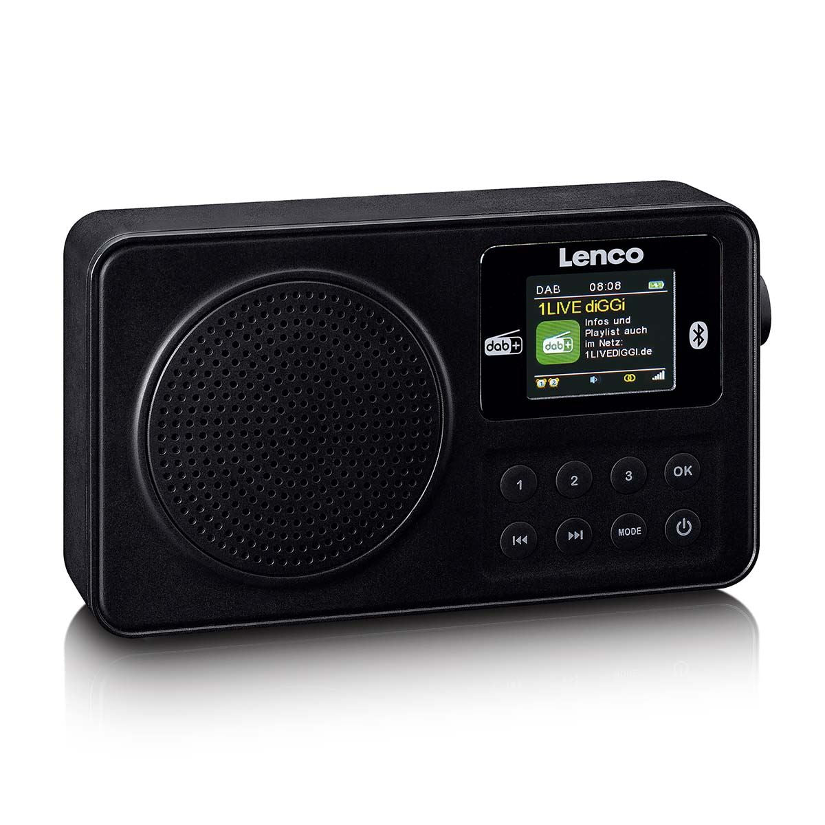 Lenco Portable DAB+/FM radio with Bluetooth® Black