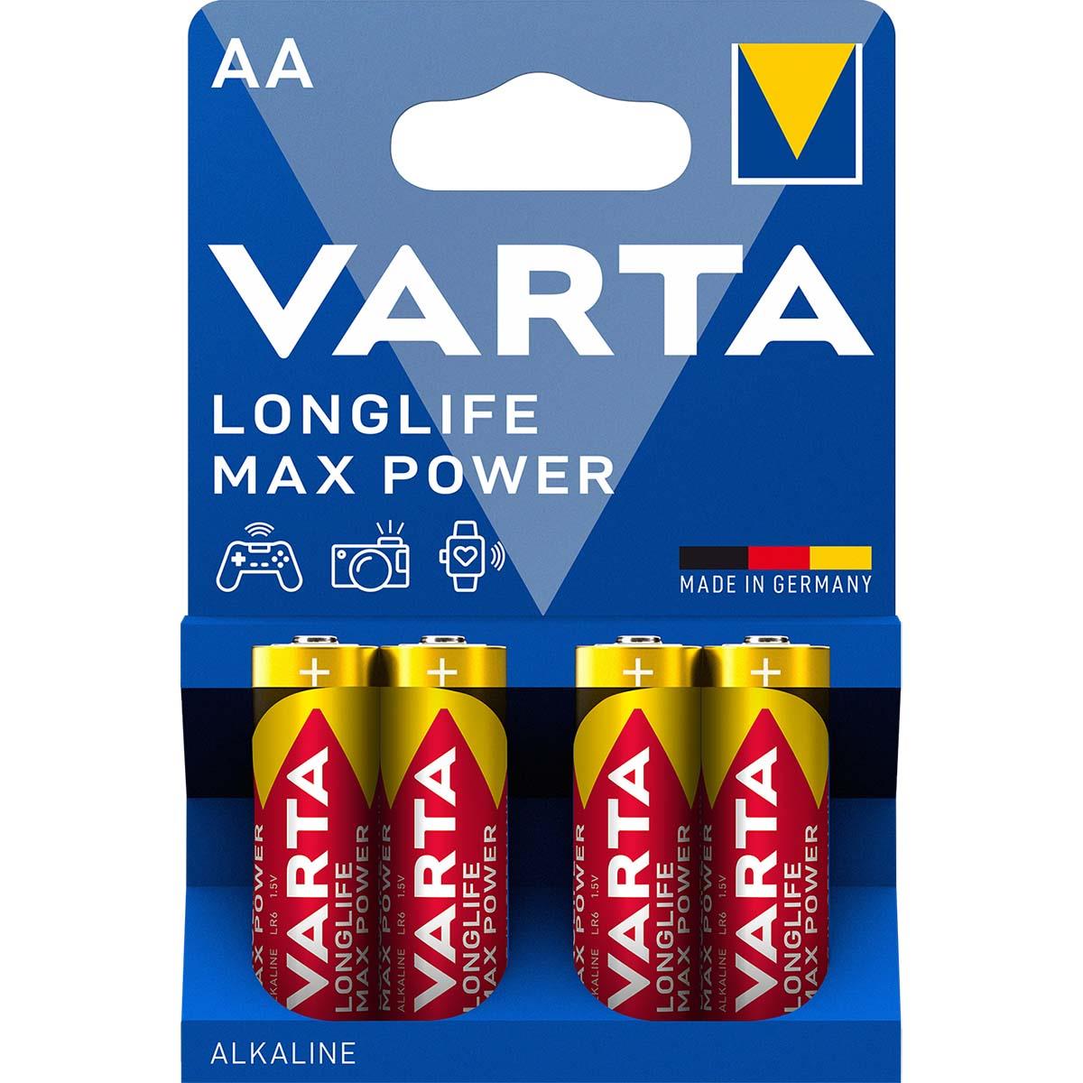 Varta Alkaline Battery AA 1.5 V Max Tech 4-Blister