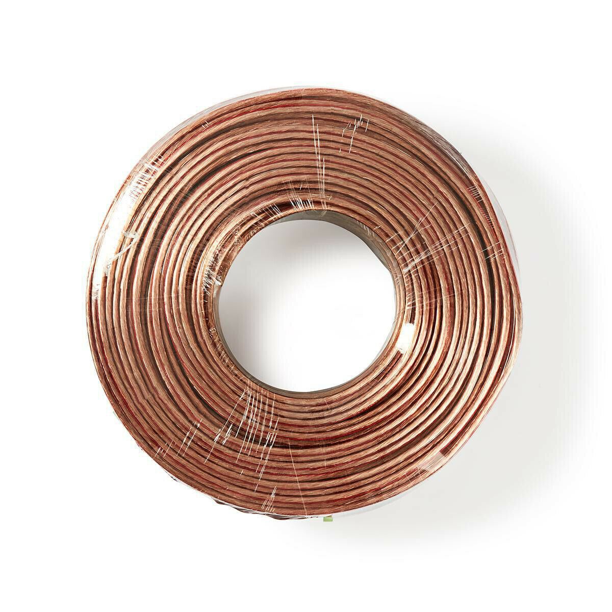 Nedis Speaker Cable | 2 x 2.50 mm² | CCA | 100.0 m | Round | PVC | Transparent | Wrap