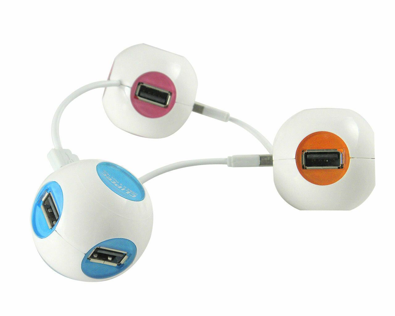 CLiPtec 4 Port USB 2.0 Hub - Pink