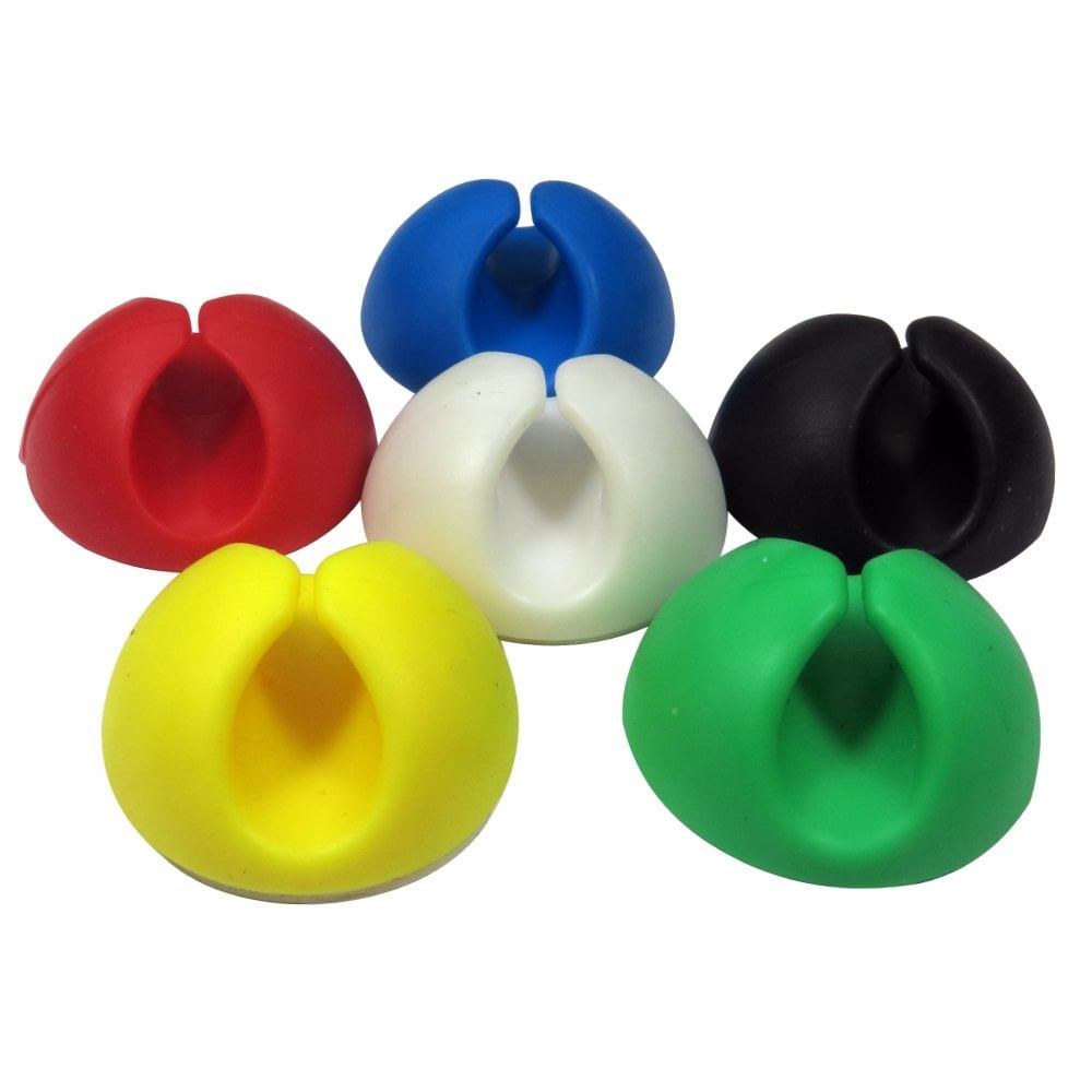 Ex-Pro 20 Pack Single Cable Desk Tidy Clips, Self Adhesive Cord Holder Clips for USB Power Wire PC Office Home, White