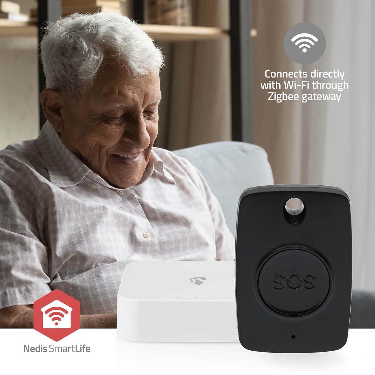 Compact Sos Device Nedis Smart Zigbee SOS Panic Button, Compact Portable Emergency Alert