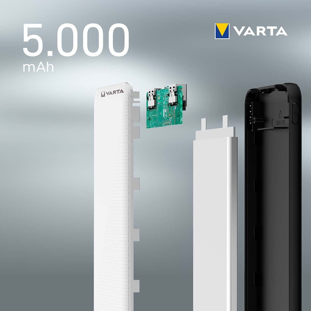 Varta Powerbank Energy | 5000 mAh | Output connection: 2x USB-A / 1x USB-C™