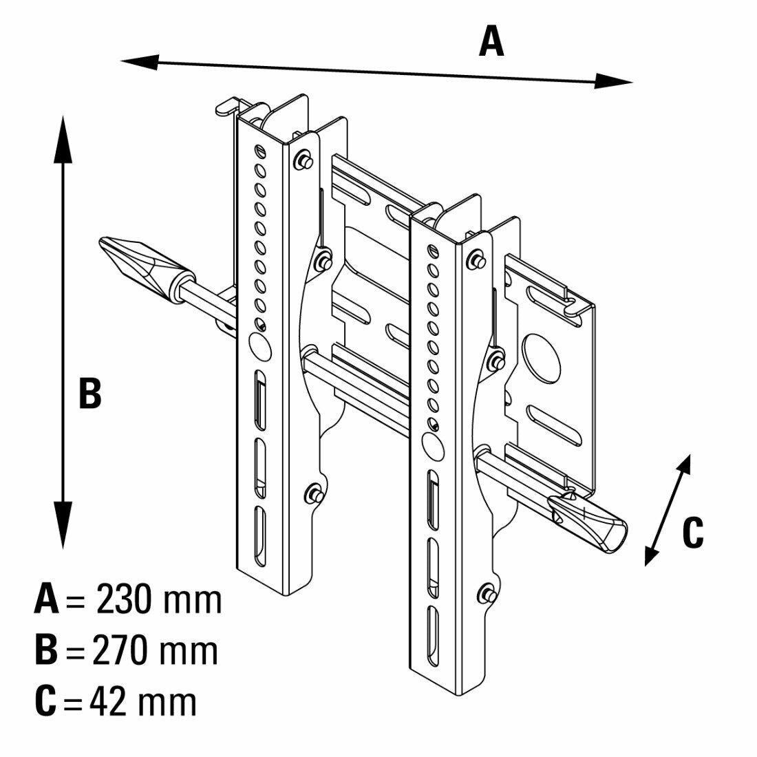 Hama Tilt TV Wall Mount | 10 - 37 " | Maximum supported screen weight: 25 kg | Tiltable | Steel | Black