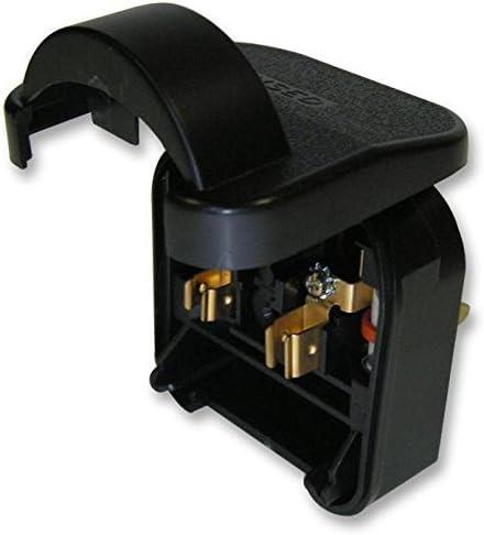 Euro Plug Converter 2 Pin Schuko SCP Plug to Fused 3 Pin UK Mains 10A Black