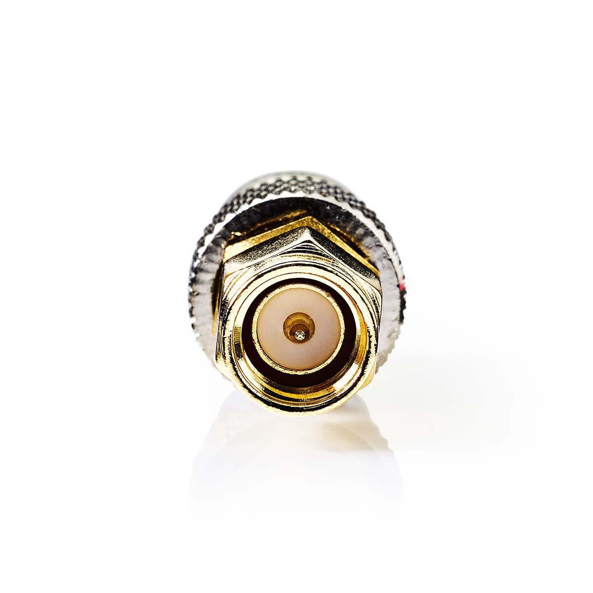 Nedis SMA Adapter | SMA Male | BNC Female | Gold Plated | 50 Ohm | Straight | Copper | Gold | 2 pcs | Box