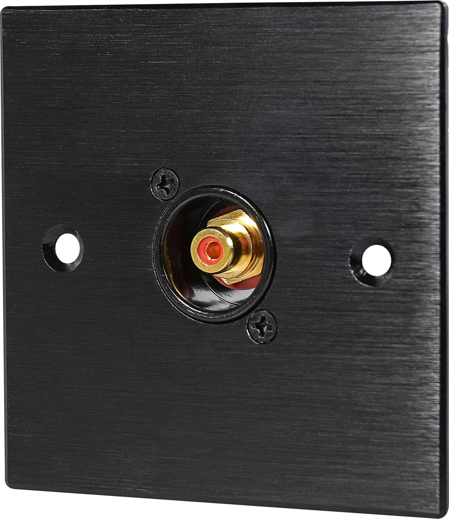 Black Wall Face Plate Electrical AV Slim Series 1 x Phono Socket Wall Plate Metal