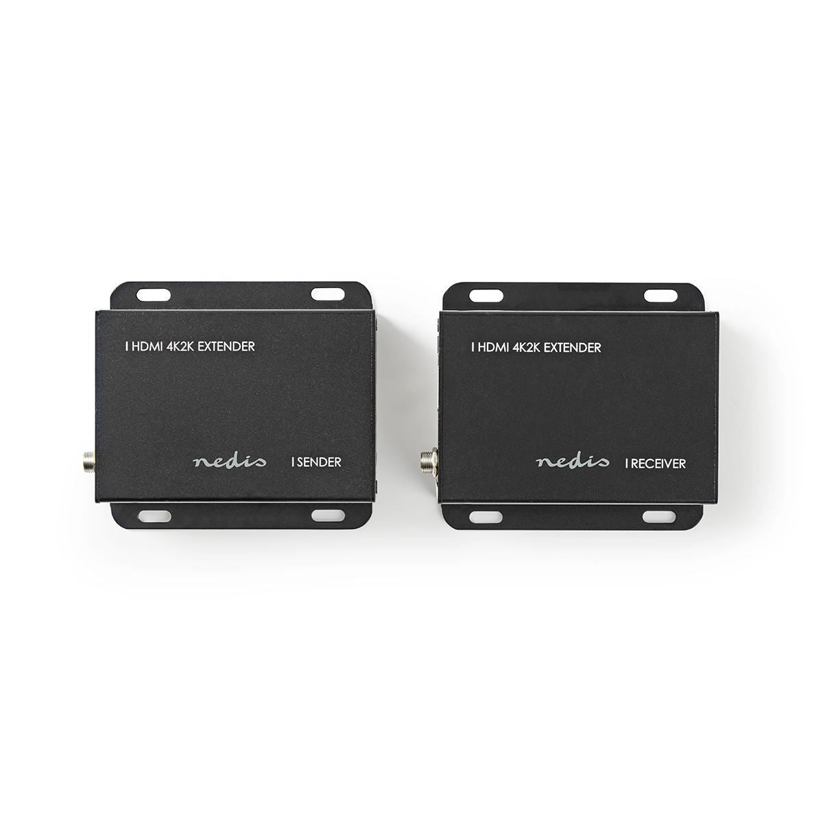 Nedis HDMI™ Extender | Over Cat6 | up to 50.0 m | 4K@30Hz | 10.2 Gbps | IR Return function | Metal | Anthracite