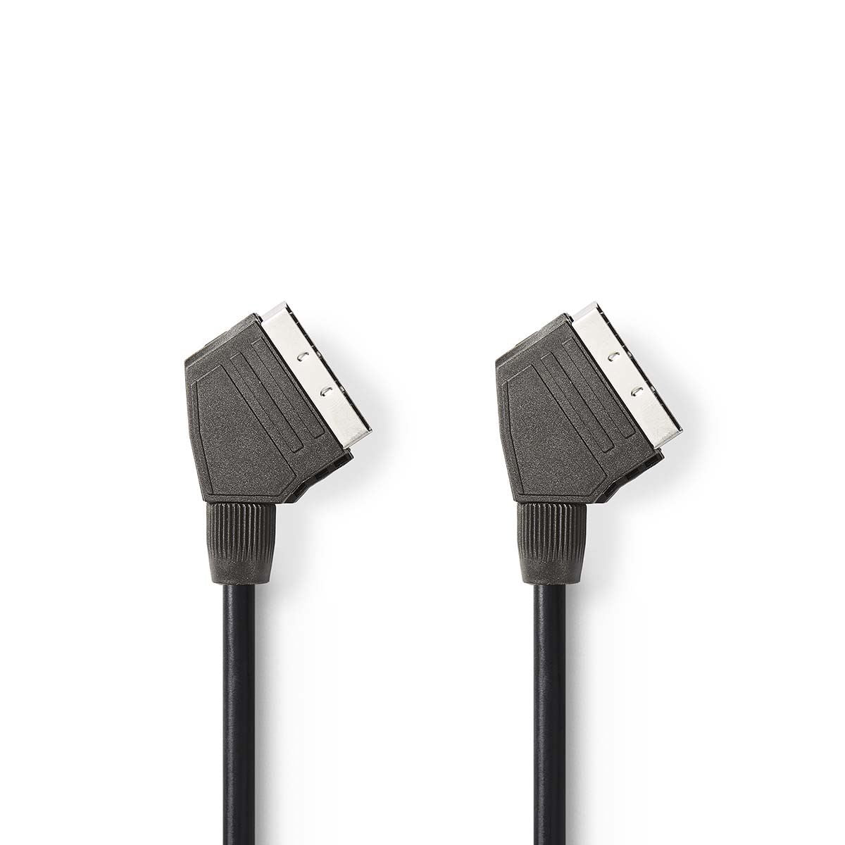 Nedis SCART Cable | SCART Male | SCART Male | Nickel Plated | 480p | 1.50 m | Round | PVC | Black | Label