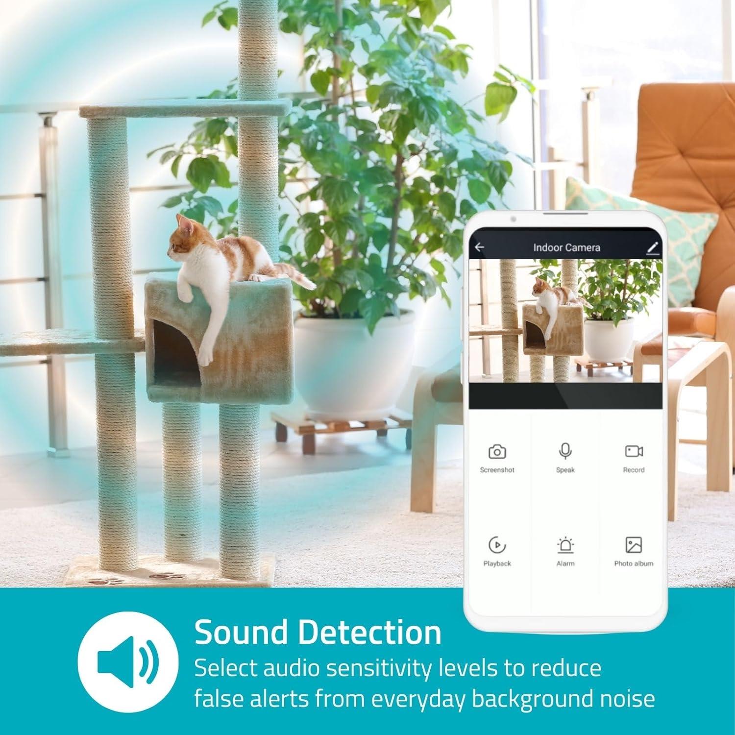 Nedis SmartLife Indoor Camera | 3MP Full HD 1296p | Cloud Storage (optional) / microSD (not included) / Onvif | With motion sensor | Night vision | White