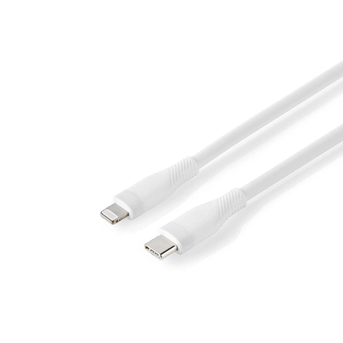 Nedis Lightning Cable | USB 2.0 | Apple Lightning 8-Pin | USB-C™ Male | 480 Mbps | Nickel Plated | 1.50 m | Round | Silicone | White | Box