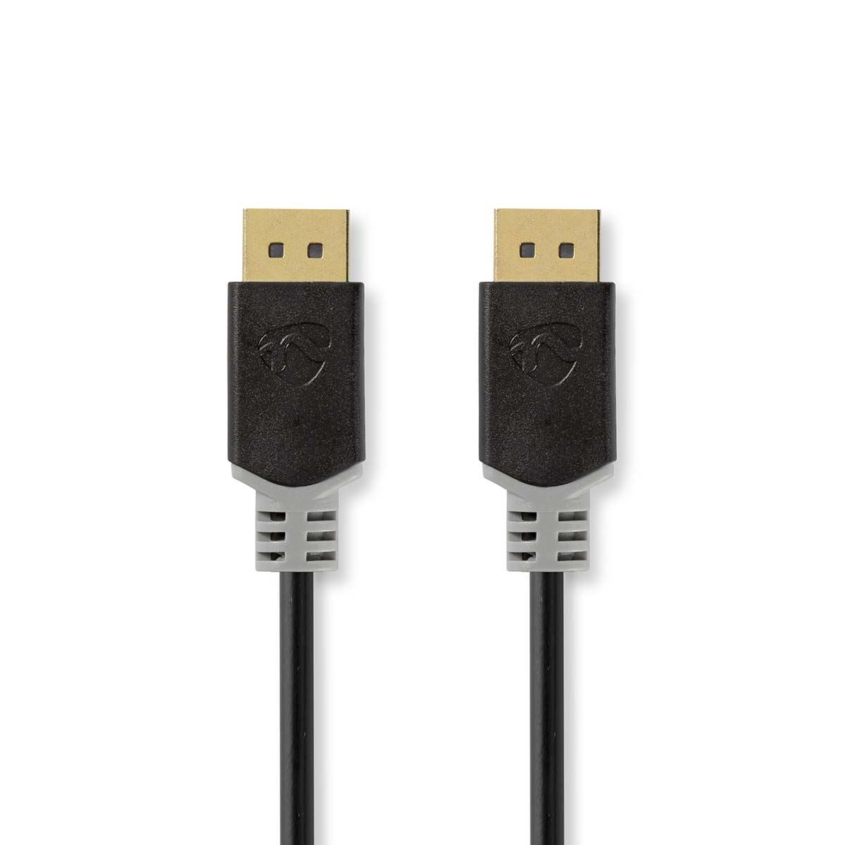 Nedis DisplayPort Cable | DisplayPort Male | DisplayPort Male | 4K@60Hz | Gold Plated | 2.00 m | Round | PVC | Anthracite | Box