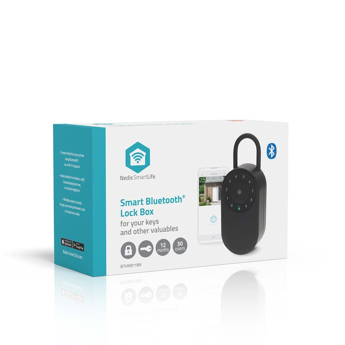 Nedis SmartLife Key Safe | Bluetooth® | Outdoor | Digit | IP65 | Black