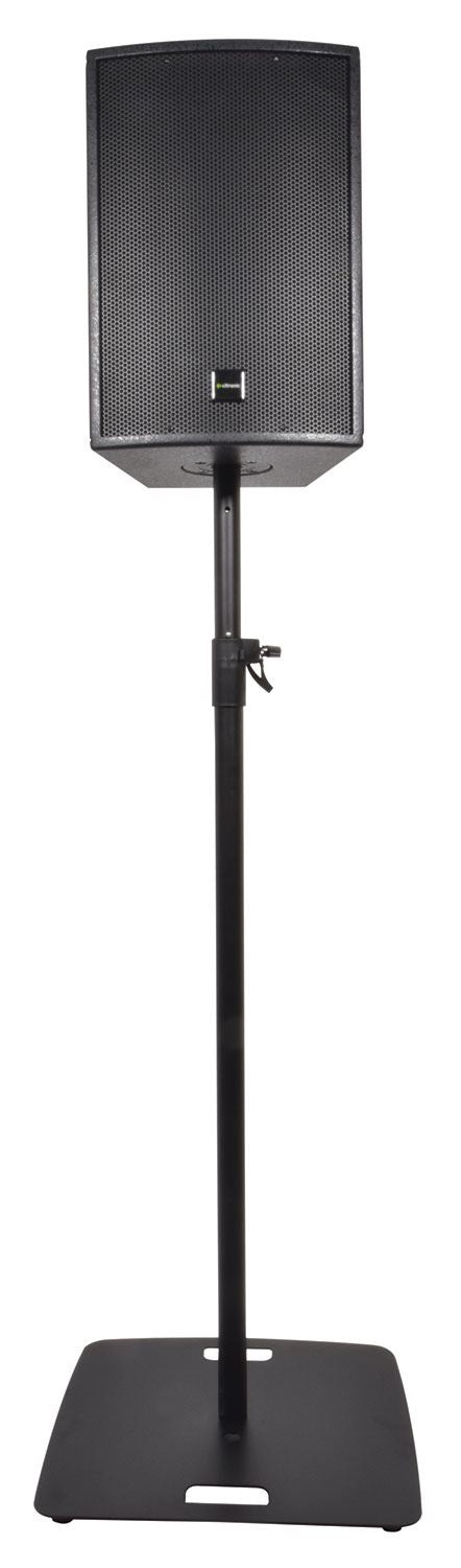 QTX Square Base Heavy Duty 35mm Speaker Stand with Adjustable Height 104-182cm Black