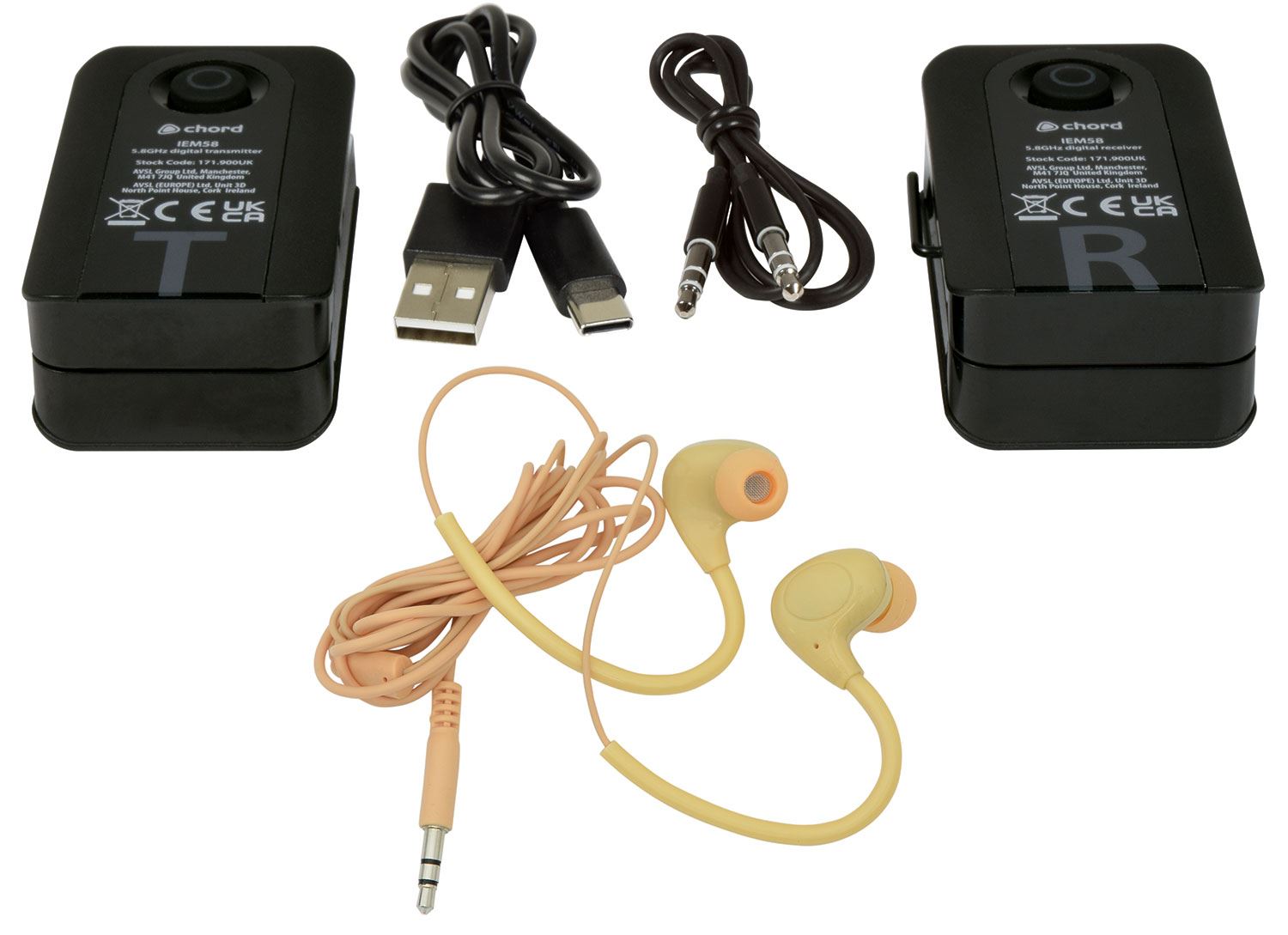 Chord IEM58 Compact In-Ear Monitoring System Kit Frequency 5.8GHz