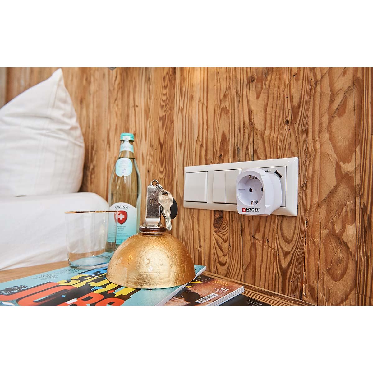 Skross Travel Adapter Europe to UK Earthed