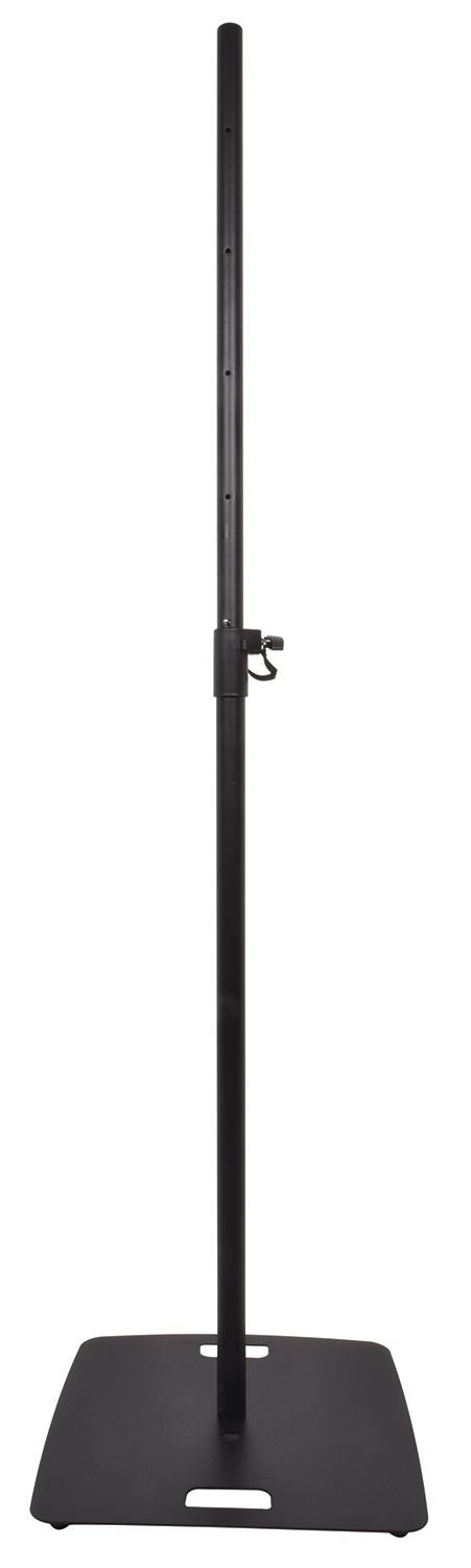 QTX Square Base Heavy Duty 35mm Speaker Stand with Adjustable Height 104-182cm Black