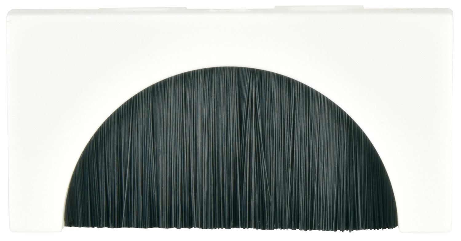 Av:link Keystone Half Brush Module Wall Faceplate Frame Cable Lead Outlet Entry Tidy Plate 25x50mm