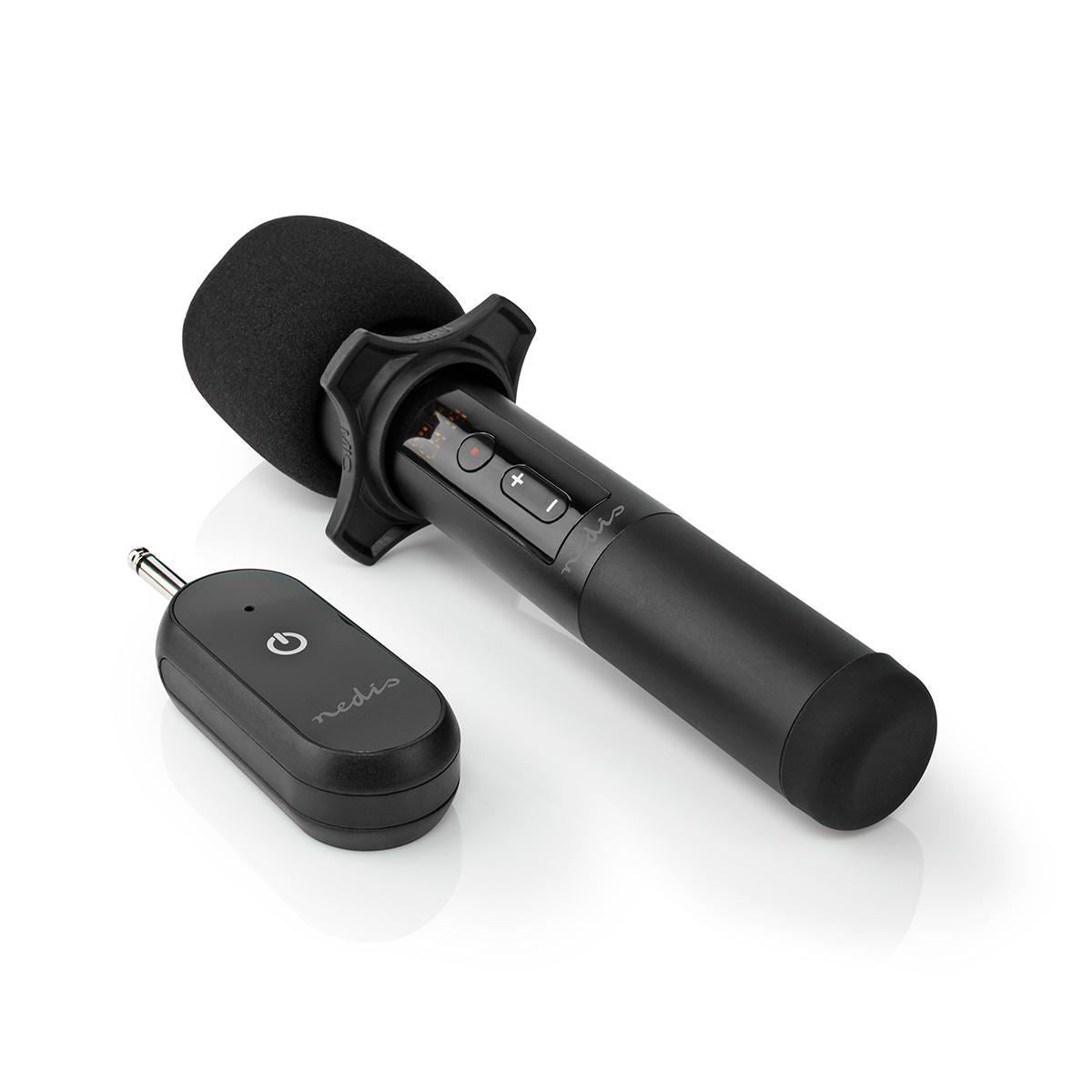 Nedis Wireless Microphone Set | 20 Channels | 1 Microphone | Cardioid | 70 Hz - 13 kHz | 1000 Ohm | -95 dB | Volume control | Black