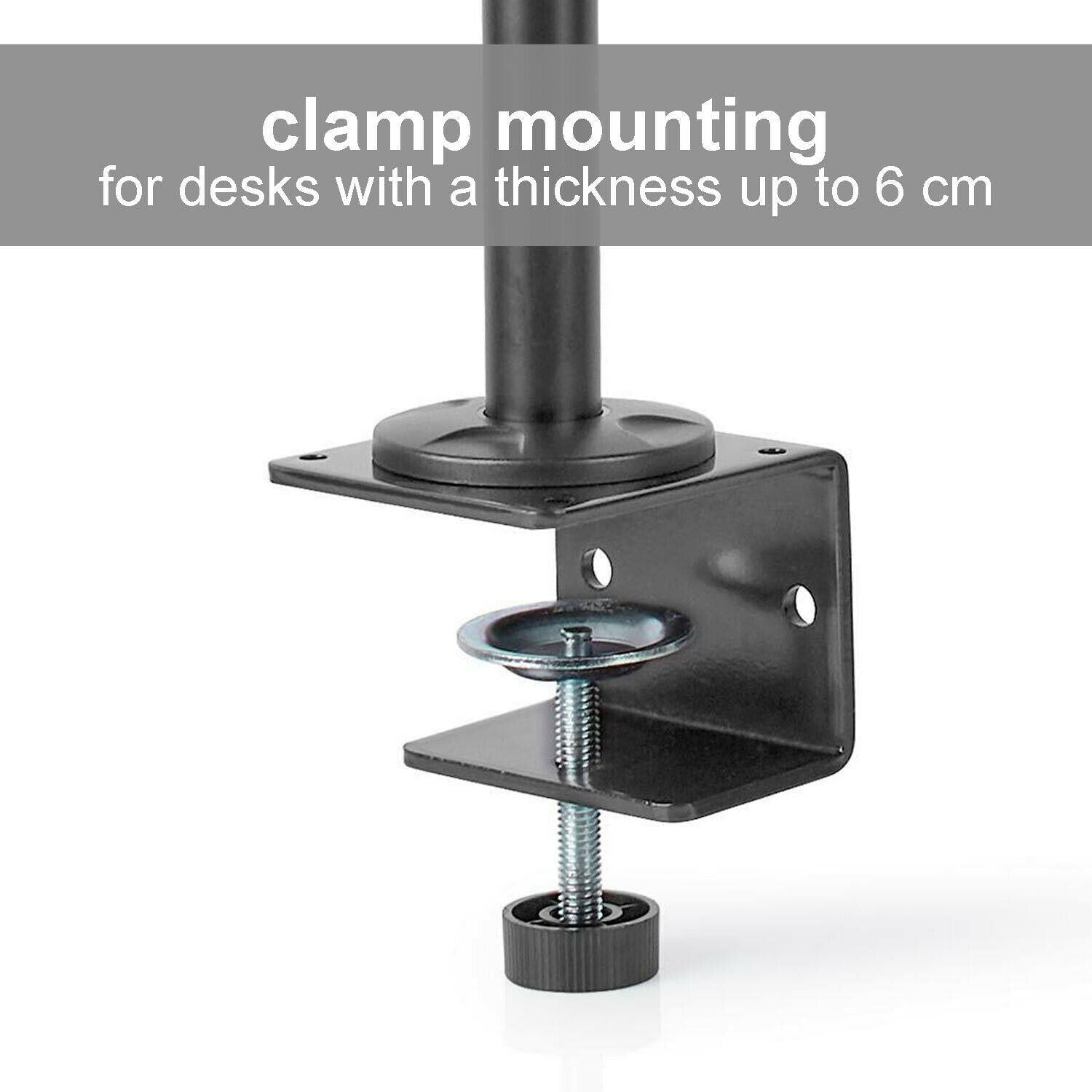 Nedis Desk Monitor Mount | 2 Screens | 15 - 32 " | 75x75 / 100x100 | Full Motion