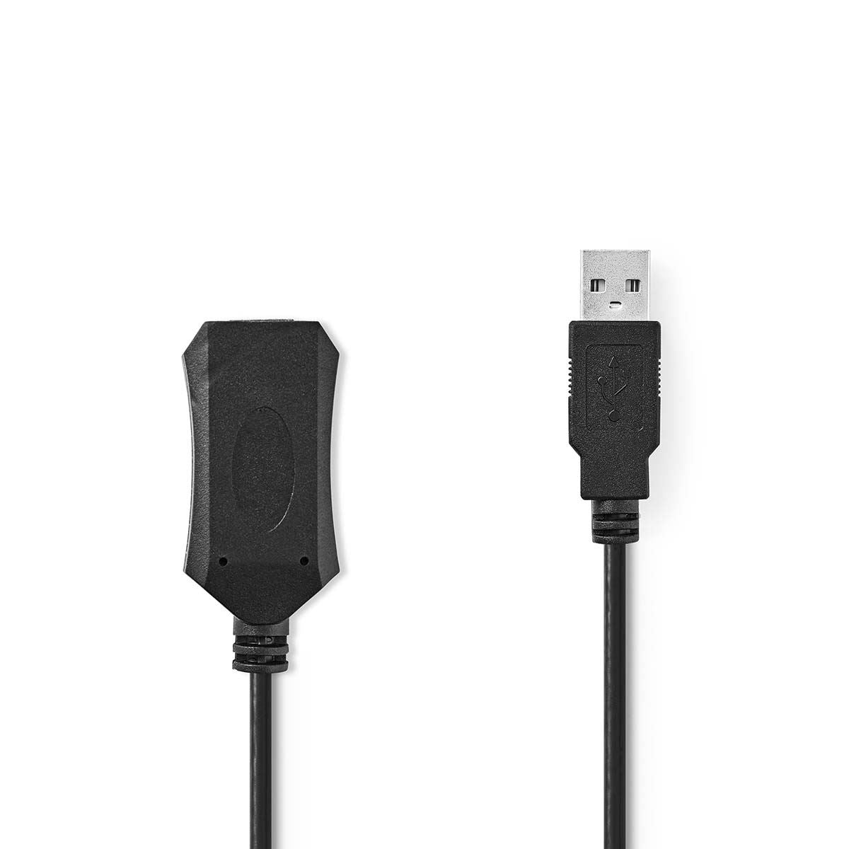 Nedis Active USB Cable | USB 2.0 | USB-A Male | USB-A Female | 480 Mbps | 20.0 m | Round | Nickel Plated | PVC | Copper | Label