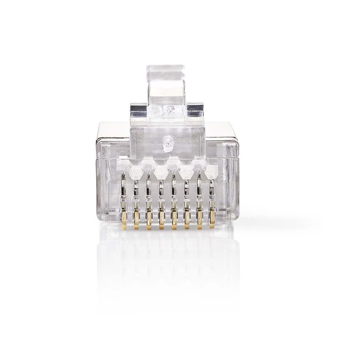 Nedis RJ45 Connector | Male | Solid UTP CAT6 | Straight | Gold Plated | 10 pcs | PVC | Transparent
