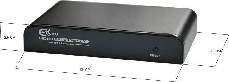 Ex-Pro AV-Pro HDMI Extender Over Single Cat5e/Cat6 with bidirectional IR Control [120m]